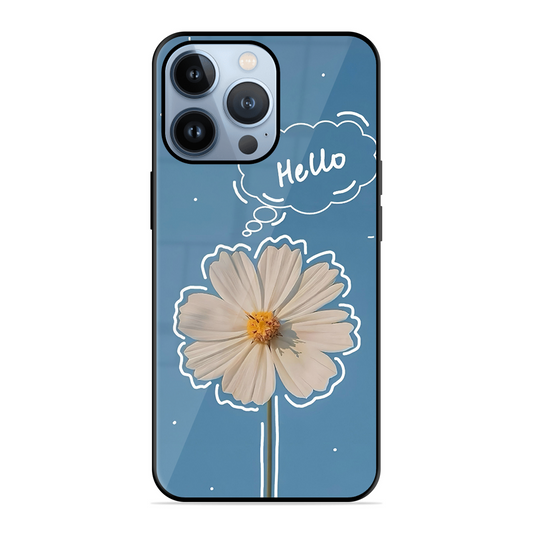 Hello Flower Printed Protective Phone Cover for iPhone 13 Pro Max