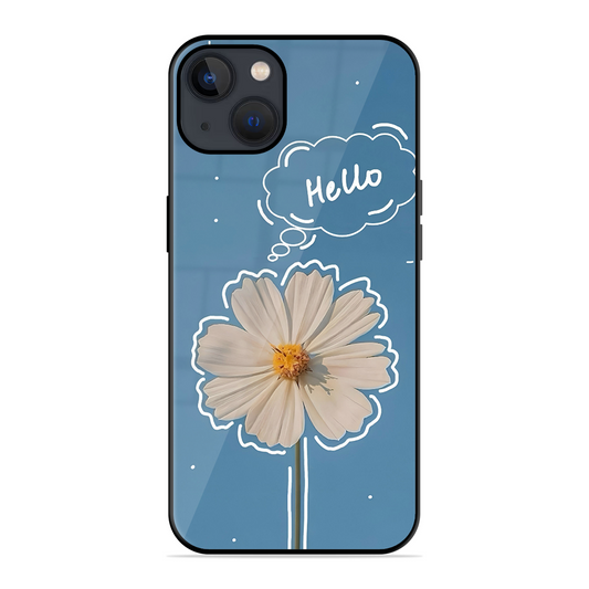 Hello Flower Printed Protective Phone Cover for iPhone 13
