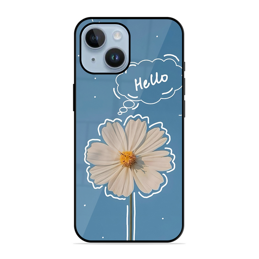 Hello Flower Printed Protective Phone Cover for iPhone 14 Plus