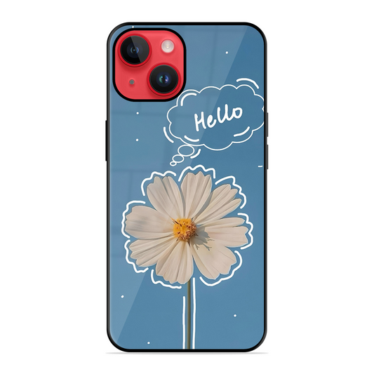 Hello Flower Printed Protective Phone Cover for iPhone 14