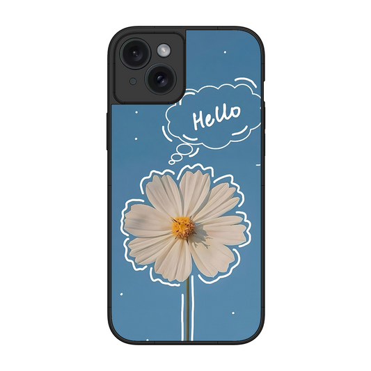 Hello Flower Printed Protective Phone Cover for iPhone 15 Plus