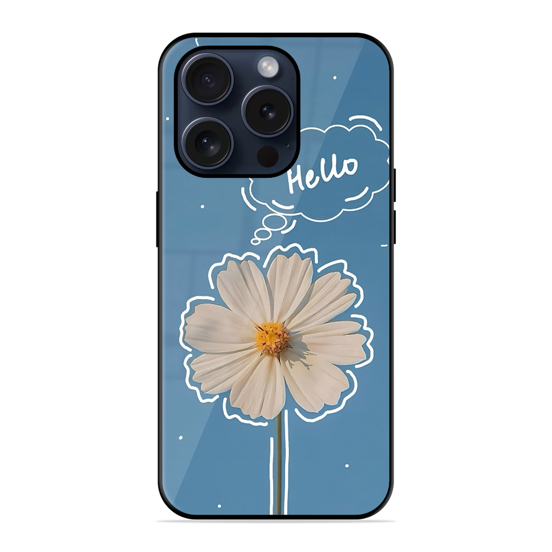 Hello Flower Printed Protective Phone Cover for iPhone 15 Pro Max