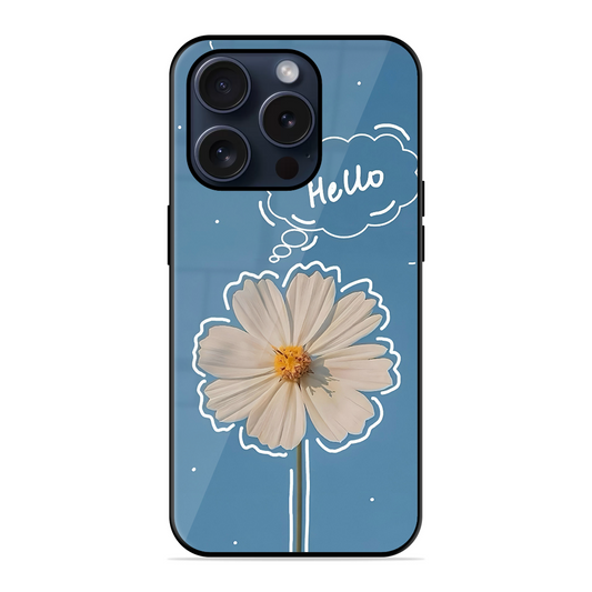 Hello Flower Printed Protective Phone Cover for iPhone 15 Pro Max
