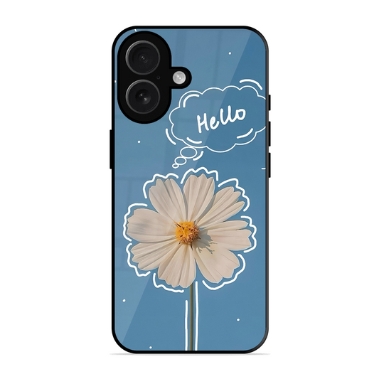 Hello Flower Printed Protective Phone Cover for iPhone 16