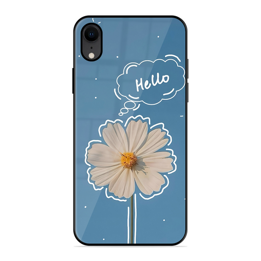 Hello Flower Printed Protective Phone Cover for iPhone XR