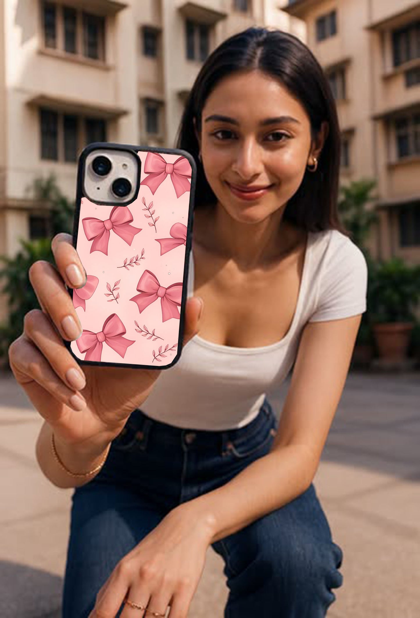 Pink Bow Printed Protective case