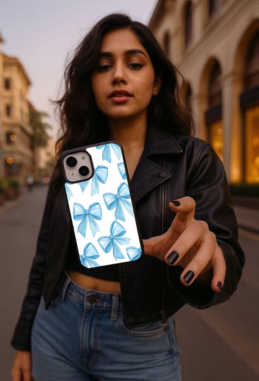 Blue bow Printed Protective case