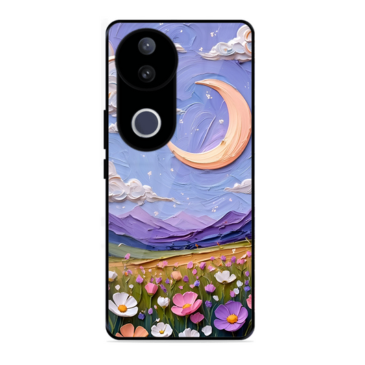 Beauty In Floral Printed Protective Phone Cover forVivo V50E 5G