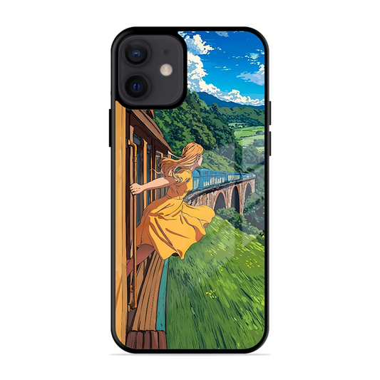 Flying Girl Printed Protective Phone Cover for iPhone 12 Mini