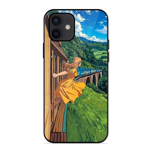 Flying Girl Printed Protective Phone Cover for iPhone 12