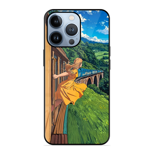 Flying Girl Printed Protective Phone Cover for iPhone 13 Pro Max