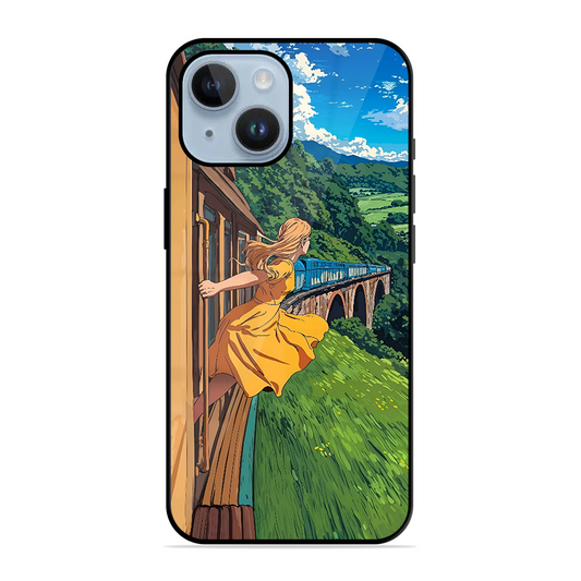 Flying Girl Printed Protective Phone Cover for iPhone 14 Plus