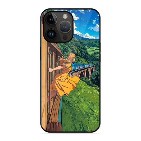 Flying Girl Printed Protective Phone Cover for iPhone 14 Pro Max