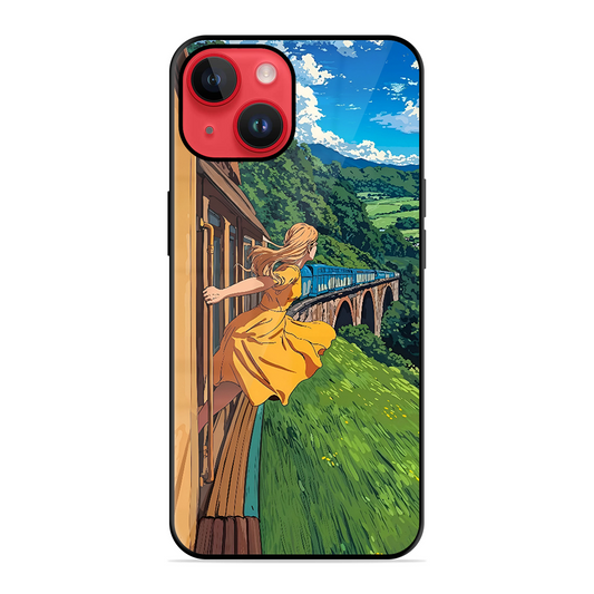 Flying Girl Printed Protective Phone Cover for iPhone 14