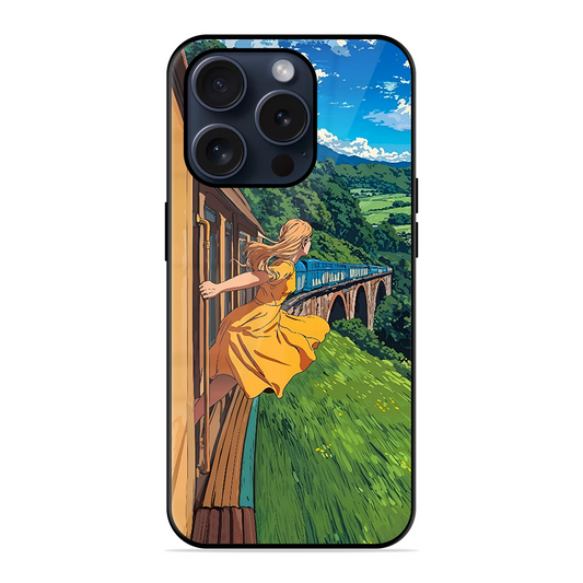 Flying Girl Printed Protective Phone Cover for iPhone 15 Pro Max