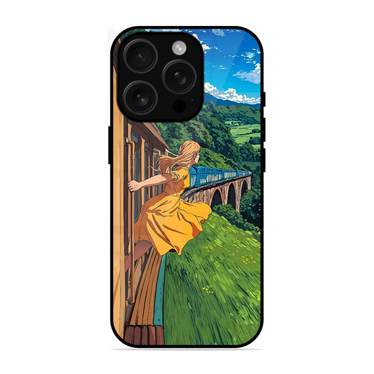 Flying Girl Printed Protective Phone Cover for iPhone 16 Pro Max