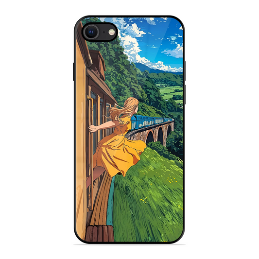 Flying Girl Printed Protective Phone Cover for iPhone SE 2020