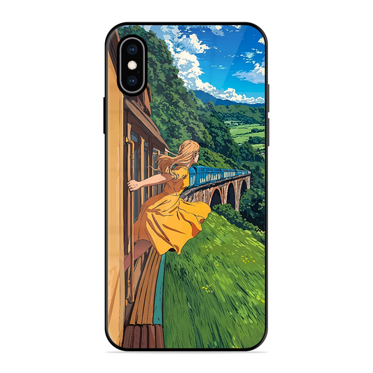 Flying Girl Printed Protective Phone Cover for iPhone XS