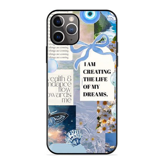 Aesthetic Blue Design Printed Protective Phone Cover for iPhone 11 Pro