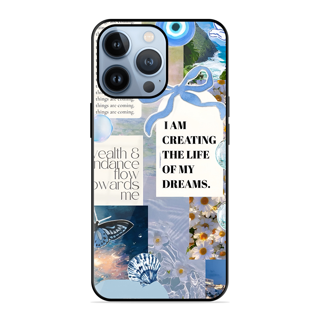 Aesthetic Blue Design Printed Protective Phone Cover for iPhone 13 Pro Max
