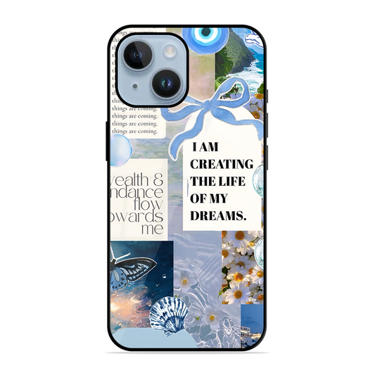Aesthetic Blue Design Printed Protective Phone Cover for iPhone 14 Plus