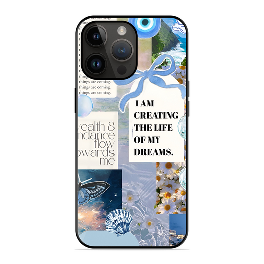 Aesthetic Blue Design Printed Protective Phone Cover for iPhone 14 Pro Max