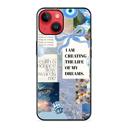 Aesthetic Blue Design Printed Protective Phone Cover for iPhone 14
