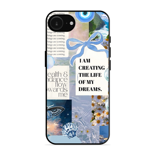 Aesthetic Blue Design Printed Protective Phone Cover for iPhone 16e