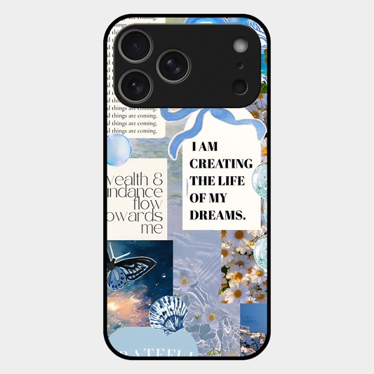 Aesthetic Blue Design Printed Protective Phone Cover for iPhone 17 Pro Max