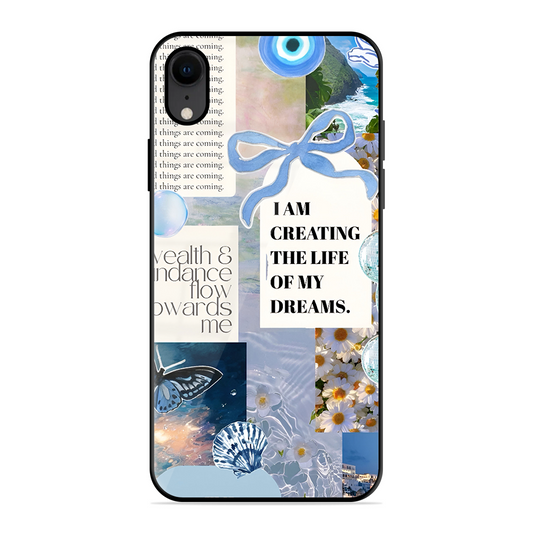 Aesthetic Blue Design Printed Protective Phone Cover for iPhone XR