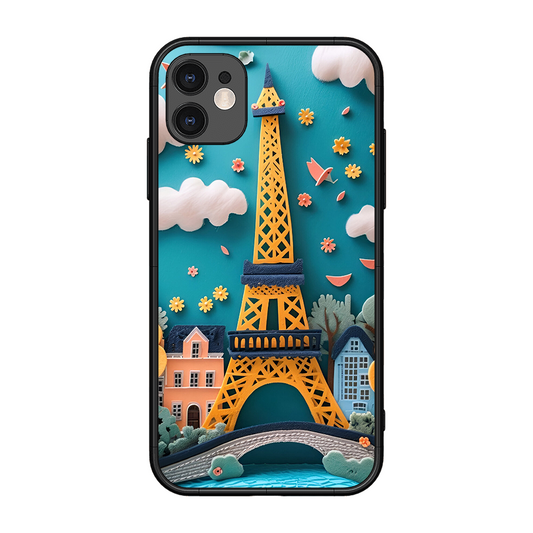 Eiffel Tower Printed Protective Phone Cover for iPhone 11