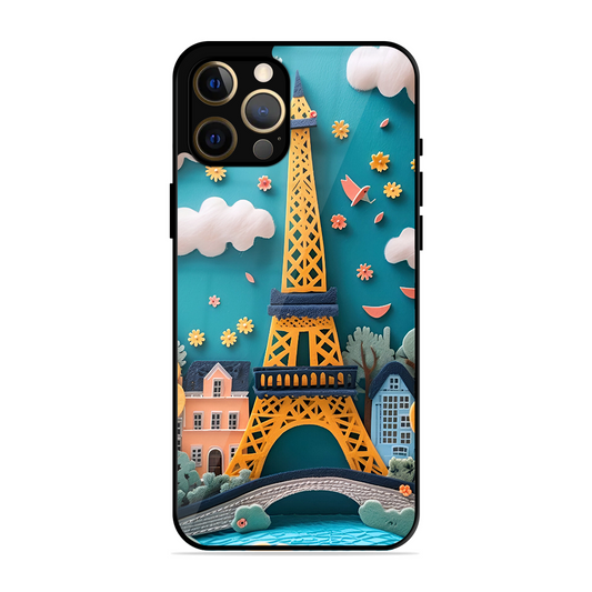 Eiffel Tower Printed Protective Phone Cover for iPhone 12 Pro Max