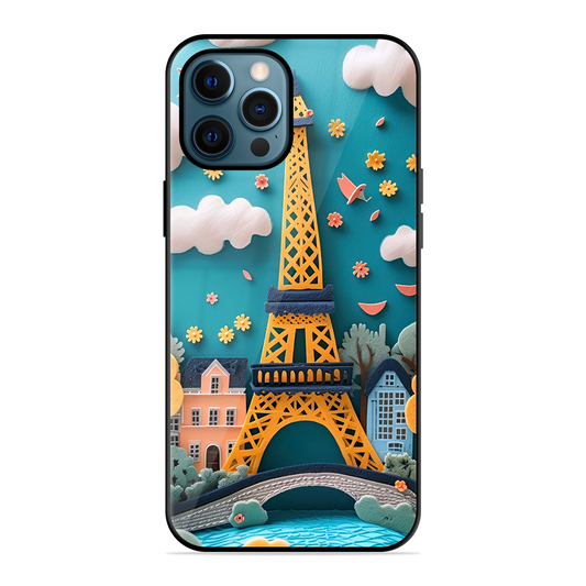 Eiffel Tower Printed Protective Phone Cover for iPhone 12 Pro