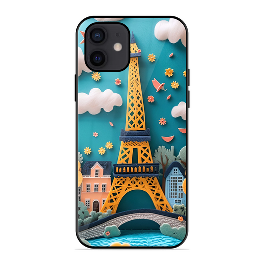 Eiffel Tower Printed Protective Phone Cover for iPhone 12