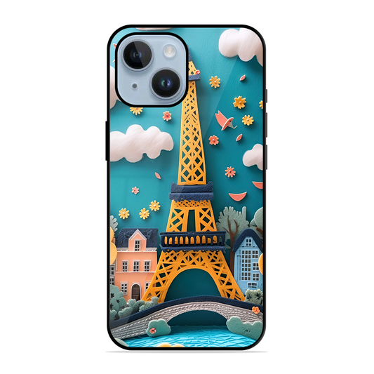 Eiffel Tower Printed Protective Phone Cover for iPhone 14 Plus