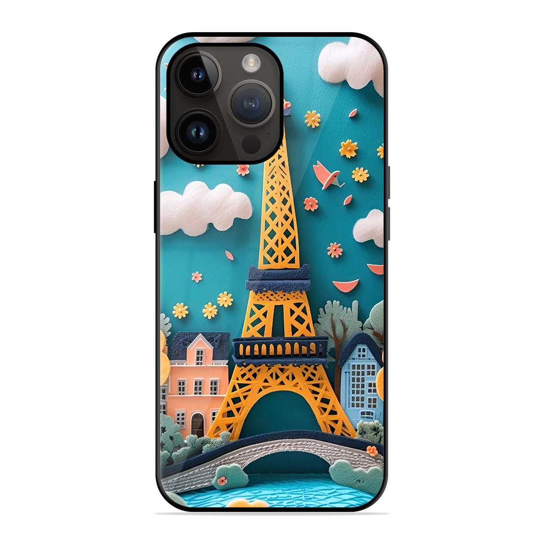 Eiffel Tower Printed Protective Phone Cover for iPhone 14 Pro Max