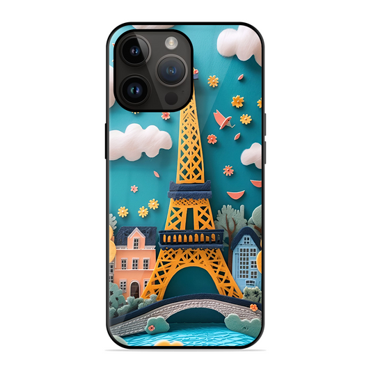 Eiffel Tower Printed Protective Phone Cover for iPhone 14 Pro