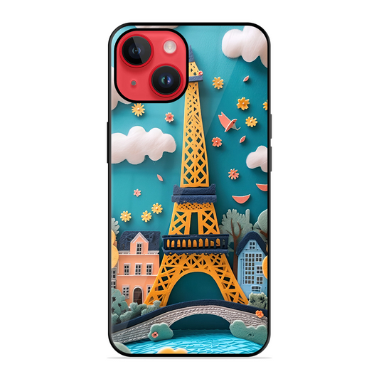 Eiffel Tower Printed Protective Phone Cover for iPhone 14