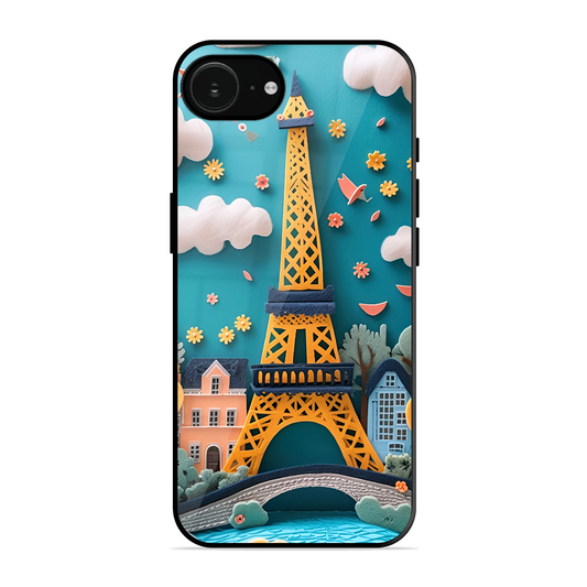 Eiffel Tower Printed Protective Phone Cover for iPhone 16e