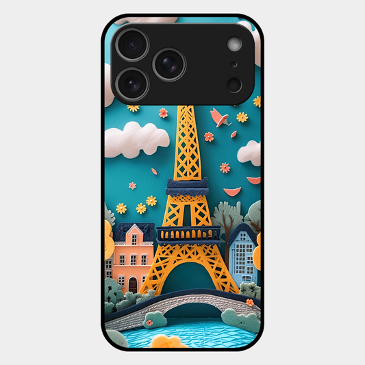 Eiffel Tower Printed Protective Phone Cover foriPhone 17 Pro Max