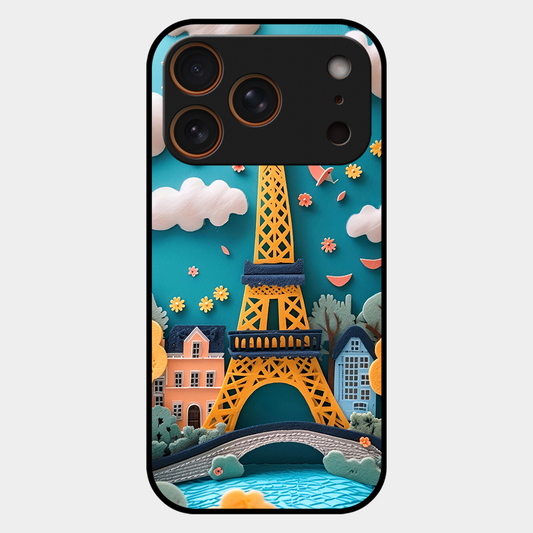 Eiffel Tower Printed Protective Phone Cover foriPhone 17 Pro