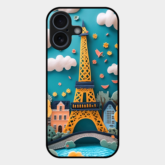 Eiffel Tower Printed Protective Phone Cover foriPhone 17