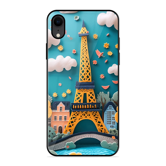 Eiffel Tower Printed Protective Phone Cover for iPhone XR