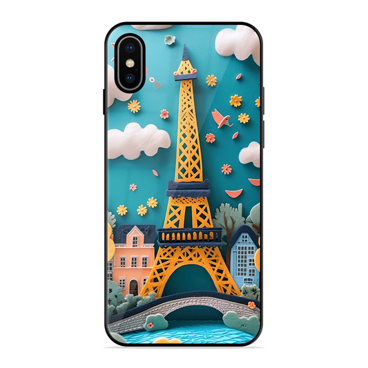 Eiffel Tower Printed Protective Phone Cover for iPhone X