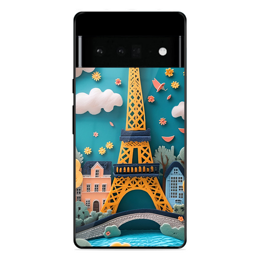 Eiffel Tower Printed Protective Phone Cover forGoogle Pixel 6 Pro