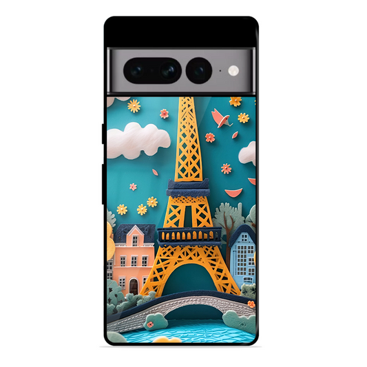 Eiffel Tower Printed Protective Phone Cover forGoogle Pixel 7 Pro