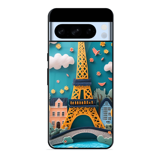 Eiffel Tower Printed Protective Phone Cover forGoogle Pixel 8 Pro