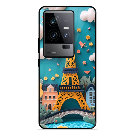 Eiffel Tower Printed Protective Phone Cover forIqoo 11 5G