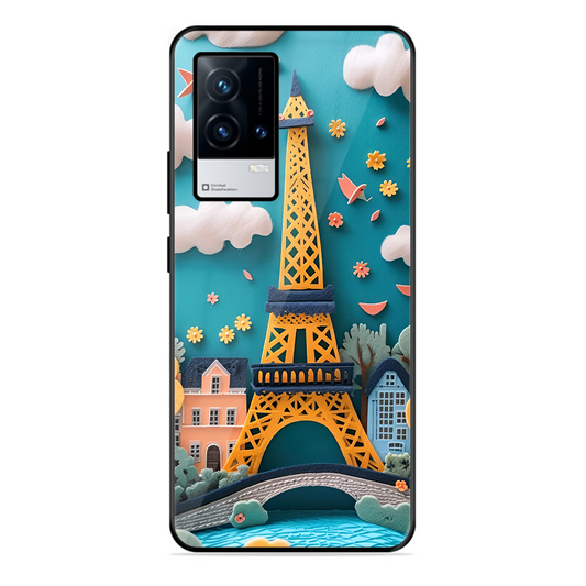 Eiffel Tower Printed Protective Phone Cover forIqoo 9 5G