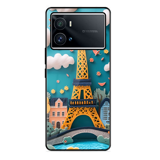 Eiffel Tower Printed Protective Phone Cover forIqoo 9 Pro
